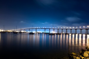 The San Diego Coronado Bridge at Night